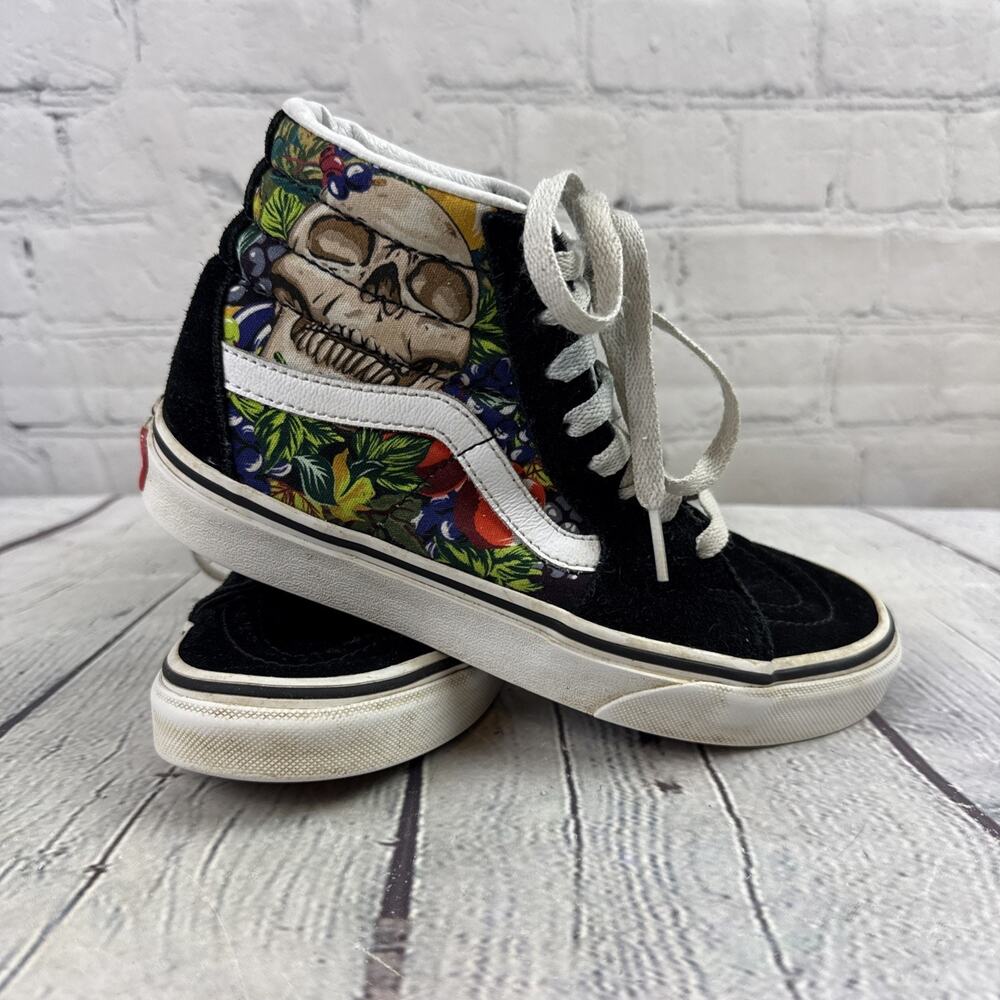VANS Sk8-Hi High Fruit Skull Shoes Skater Skateboard Size Men 4.5 Women 6